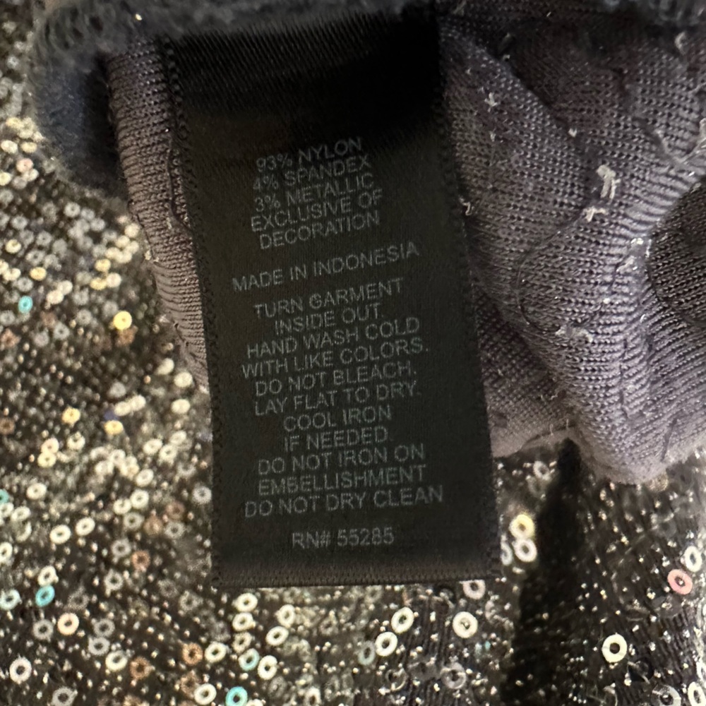 Express Small Silver Sequin Tank. Adjustable Stra… - image 4